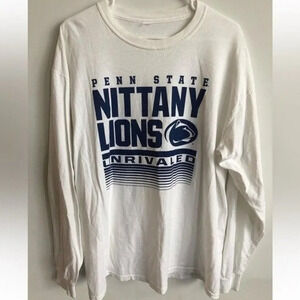 VTG Penn State Long Sleeve Tshirt Unrivaled College Football White Blue XL XXL